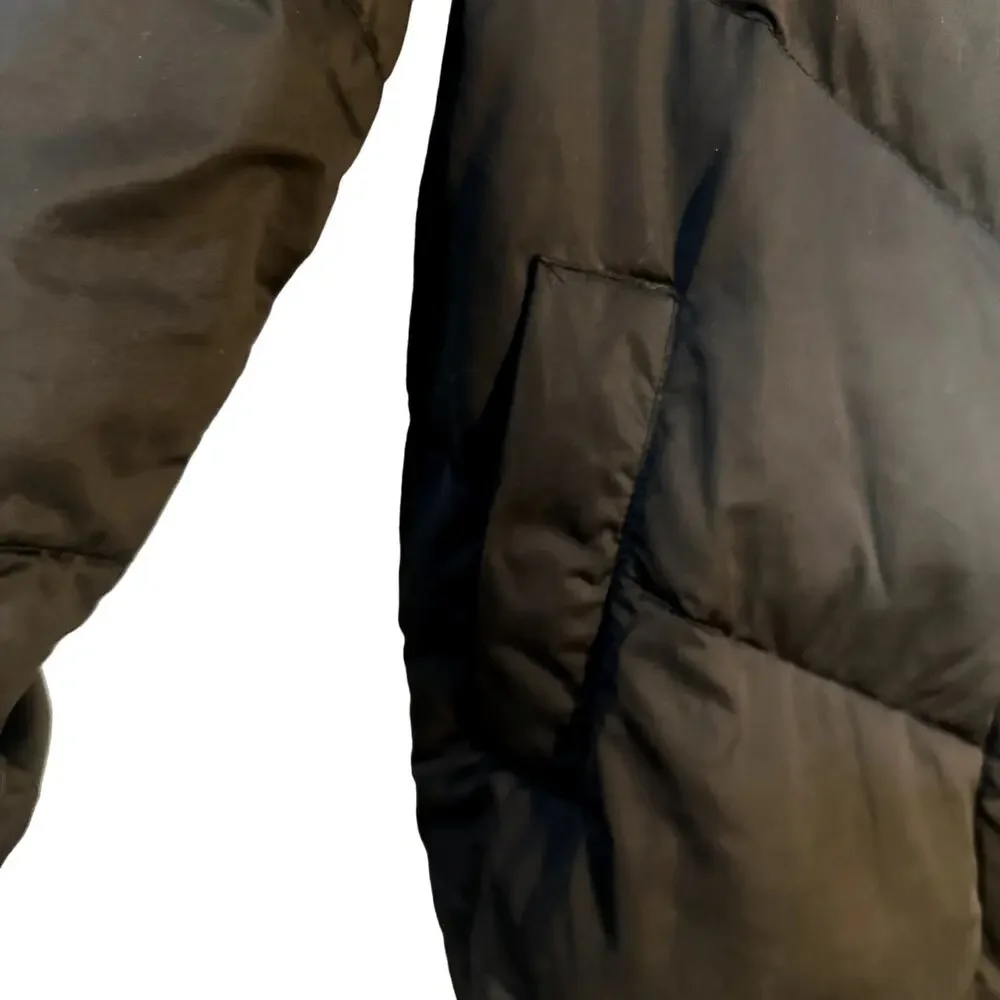 Universal Standard x J.Crew Black Winter Parka Chevron Puffer Coat XS (10-12) - Picture 4 of 8